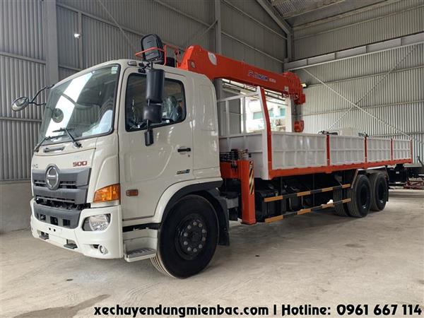 Hino 3 chân FL8JW7A cầu lôi (6x2) gắn cẩu 5 tấn Kanglim KS1056T/S